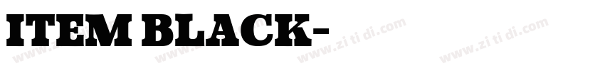 Item Black字体转换 Item Black字体转换